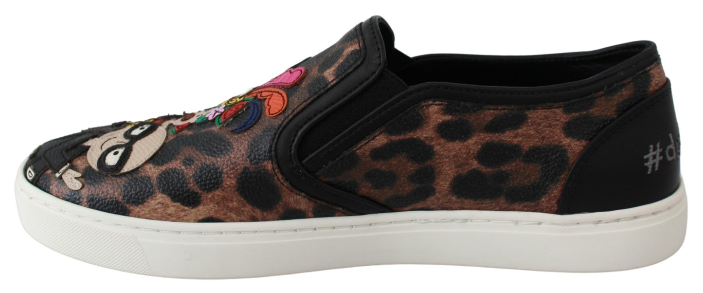 Zapatos Loafers de Leopardo de Cuero Dolce & Gabbana #dgfamily