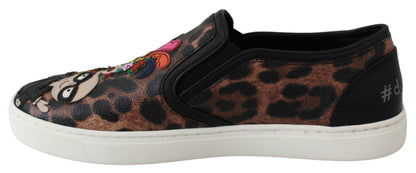 Zapatos Loafers de Leopardo de Cuero Dolce & Gabbana #dgfamily