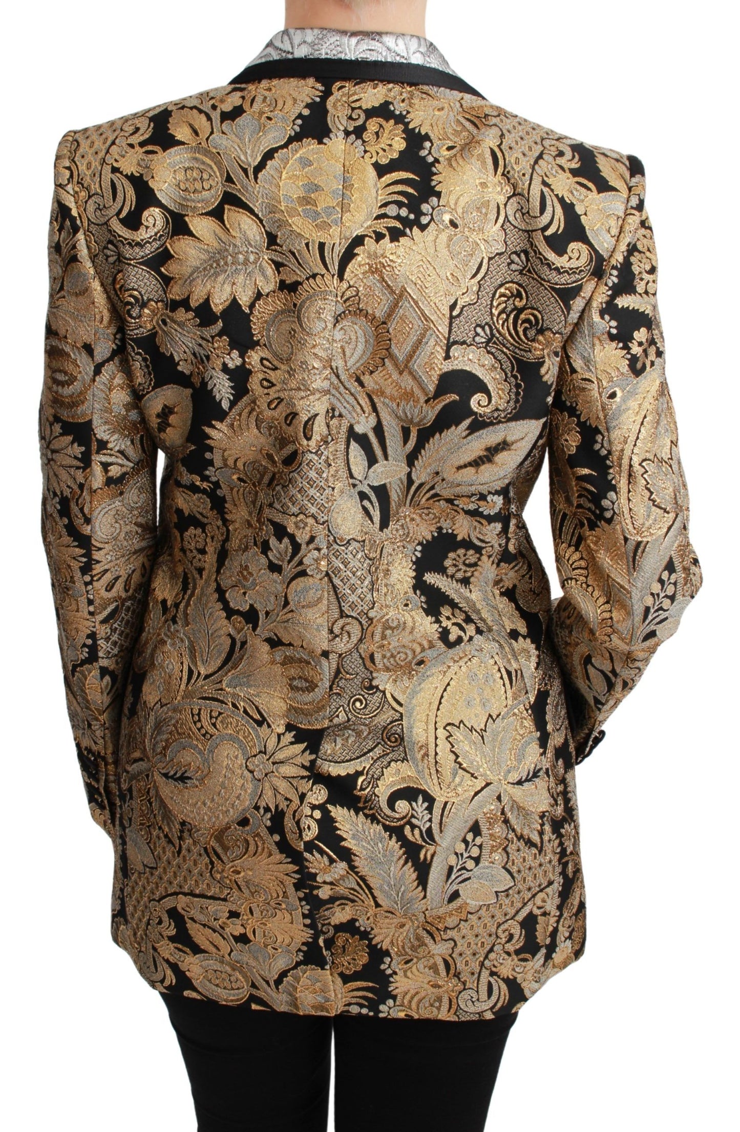 Blazer de jacquard negro y dorado de Dolce & Gabbana