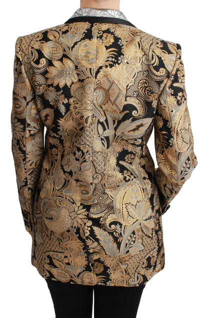 Blazer de jacquard negro y dorado de Dolce & Gabbana