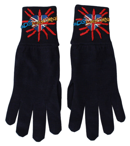 Guantes de lana bordados Dolce & Gabbana azul #DGLovesLondon