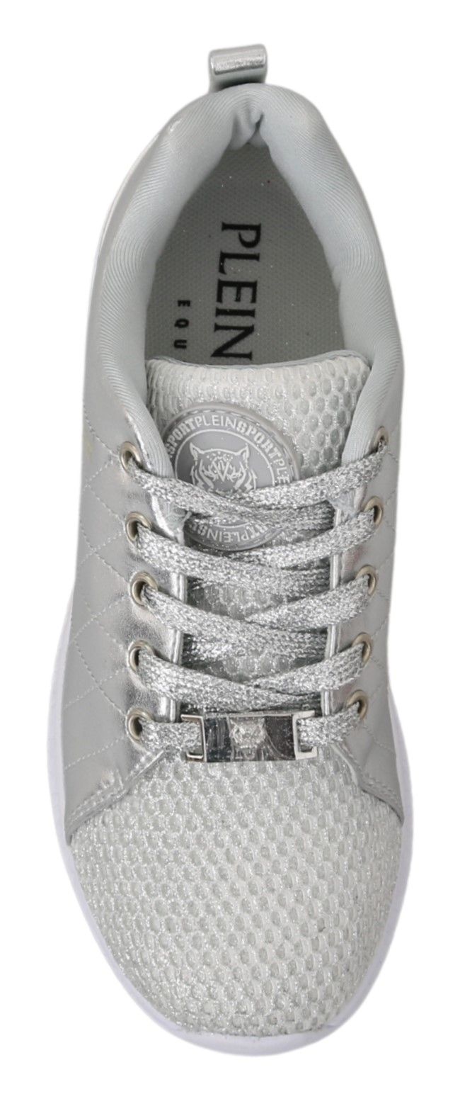 Zapatillas de poliéster plateadas Philipp Plein Gisella