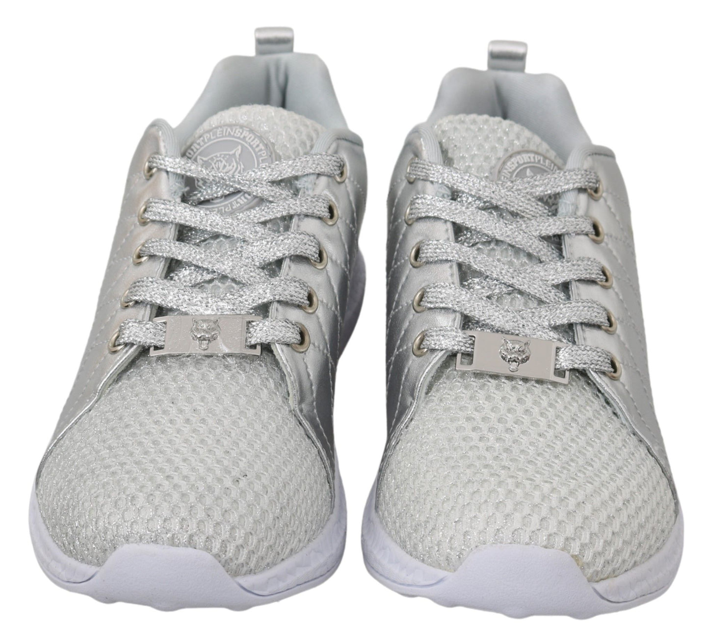 Zapatillas de poliéster plateadas Philipp Plein Gisella