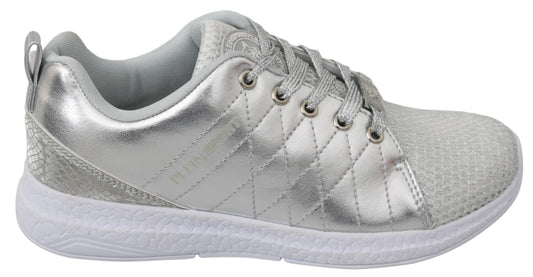 Zapatillas de poliéster plateadas Philipp Plein Gisella