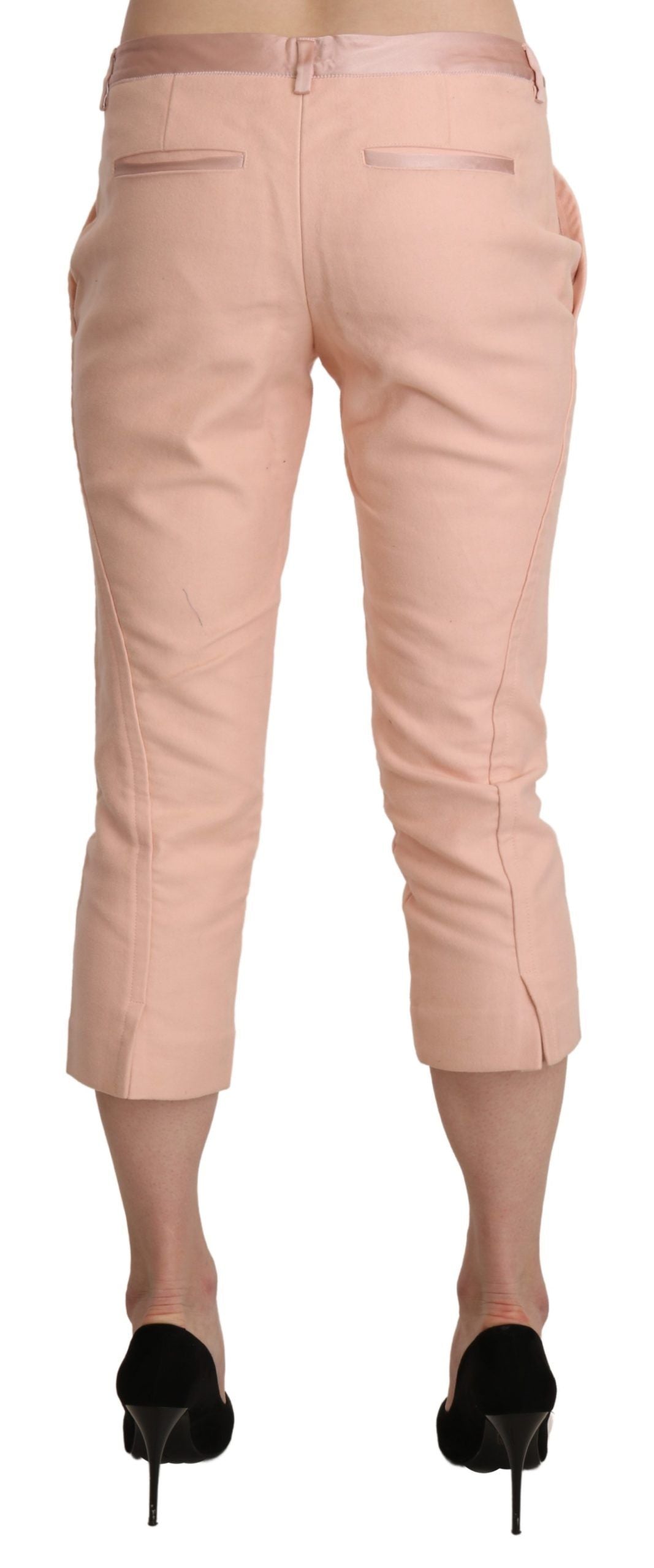 Pantalones Capri Pitillo de Talle Bajo Rosas Ermanno Scervino