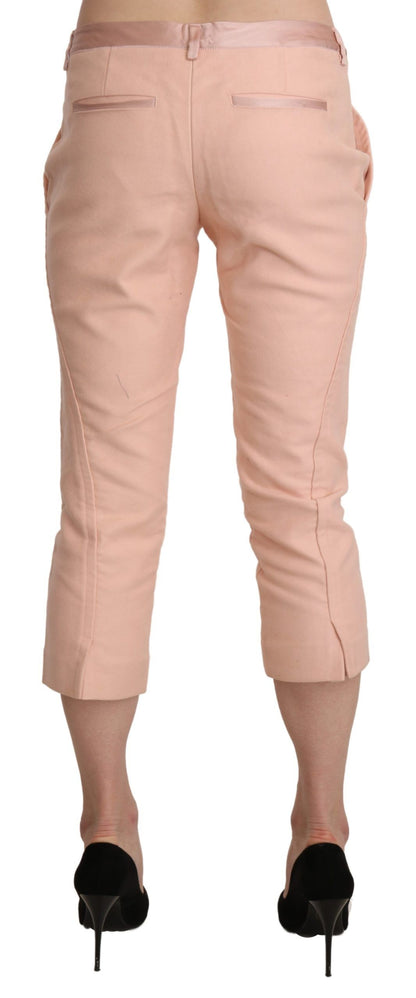 Pantalones Capri Pitillo de Talle Bajo Rosas Ermanno Scervino