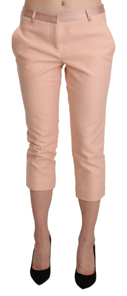 Pantalones Capri Pitillo de Talle Bajo Rosas Ermanno Scervino