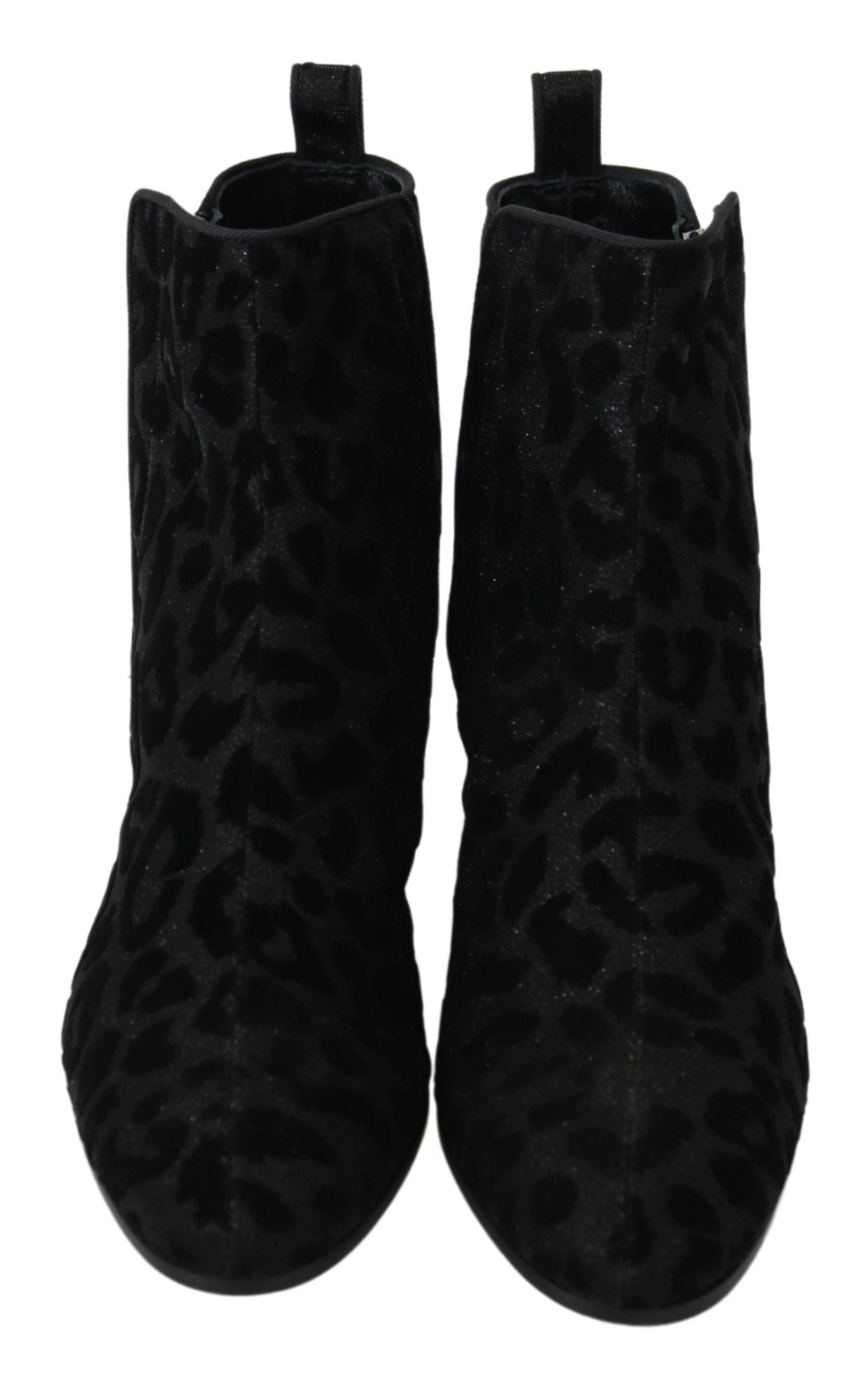 Botines Negros de Leopardo Dolce & Gabbana con Cremallera