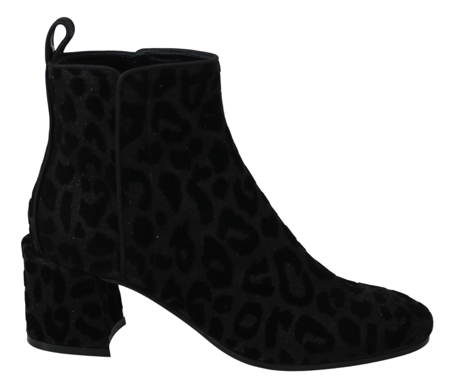 Botines Negros de Leopardo Dolce & Gabbana con Cremallera