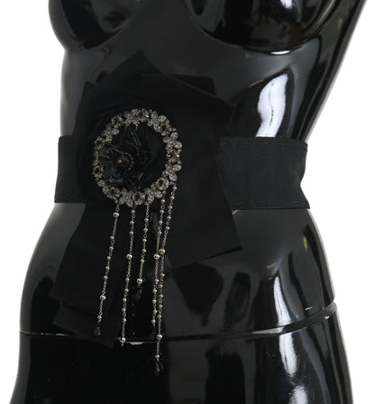 Cinturón SARTORIA ancho Dolce & Gabbana con broche de cristal negro
