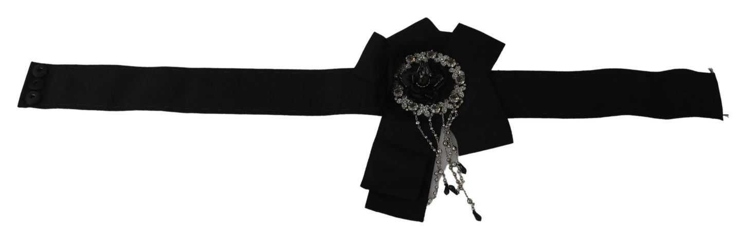 Cinturón SARTORIA ancho Dolce & Gabbana con broche de cristal negro