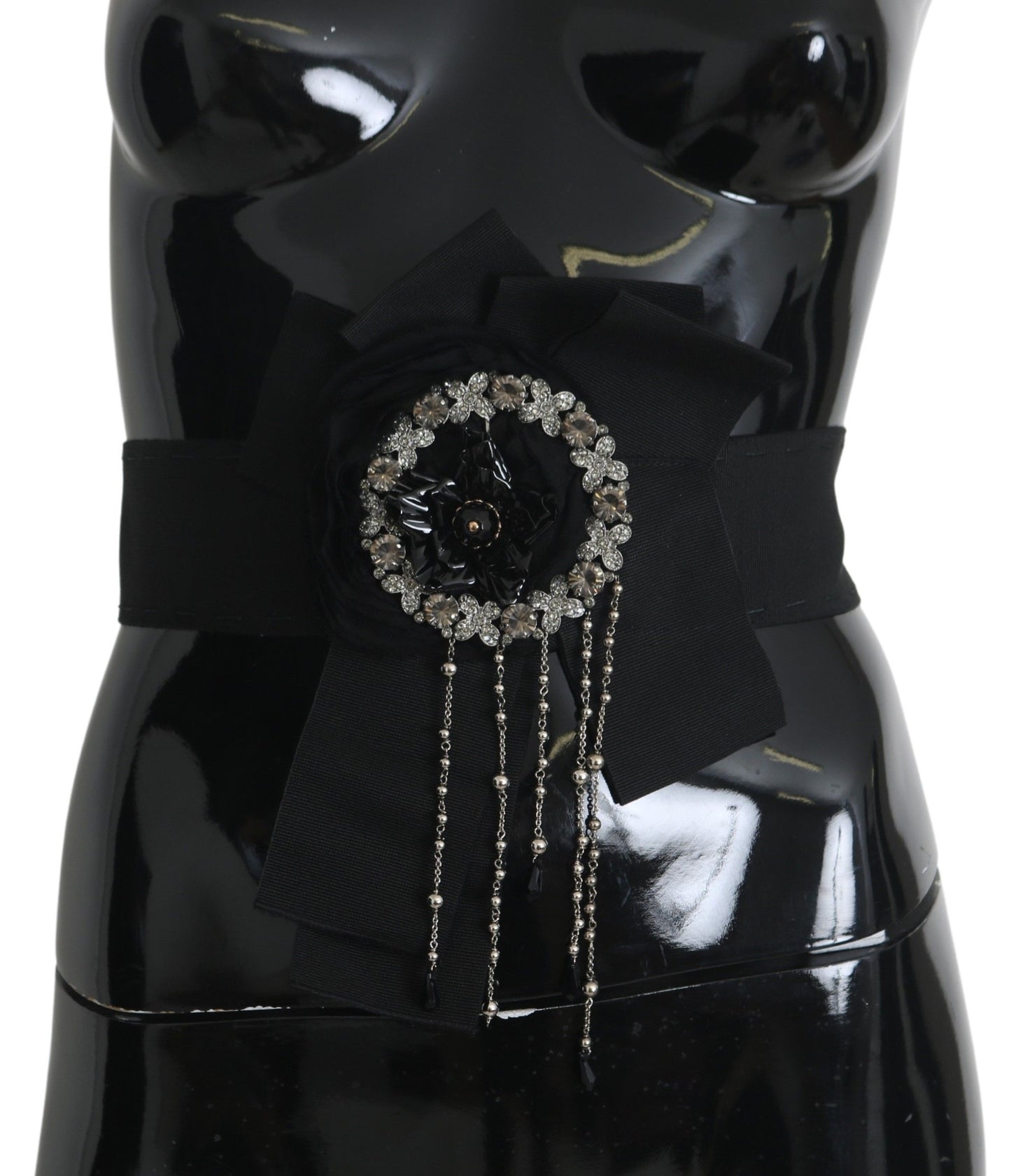 Cinturón SARTORIA ancho Dolce & Gabbana con broche de cristal negro
