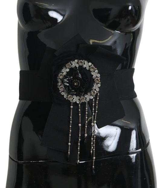 Cinturón SARTORIA ancho Dolce & Gabbana con broche de cristal negro