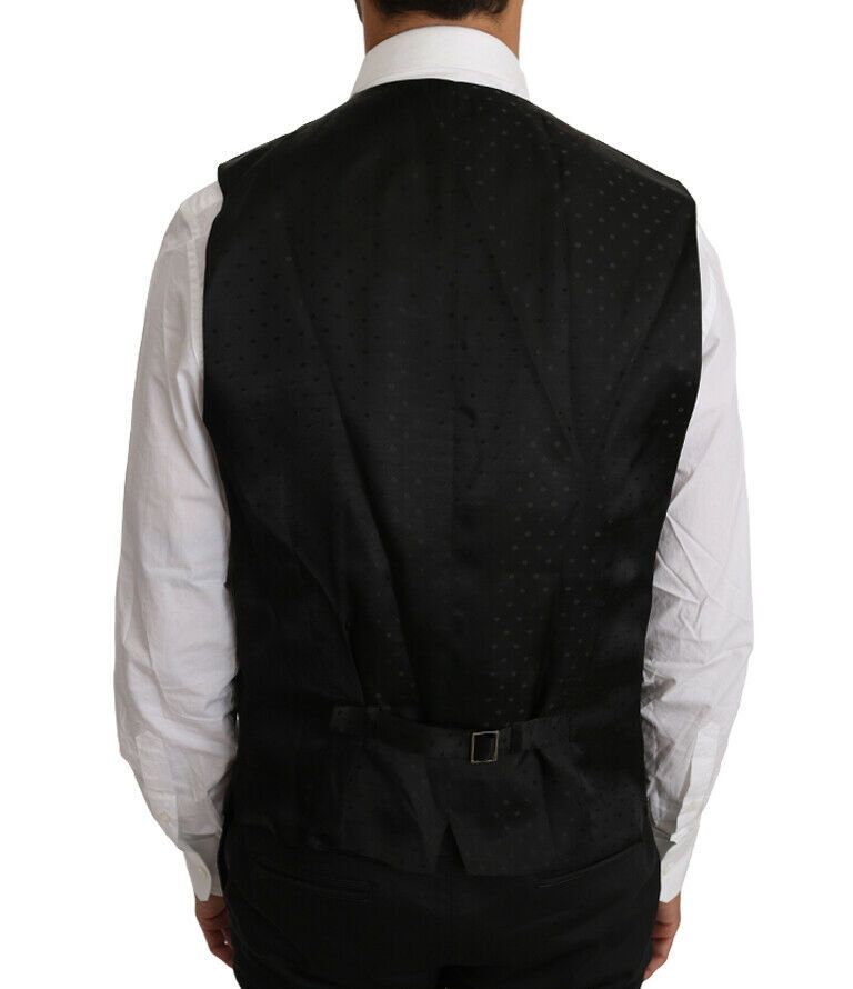 Chaleco Dolce & Gabbana negro liso de lana y seda