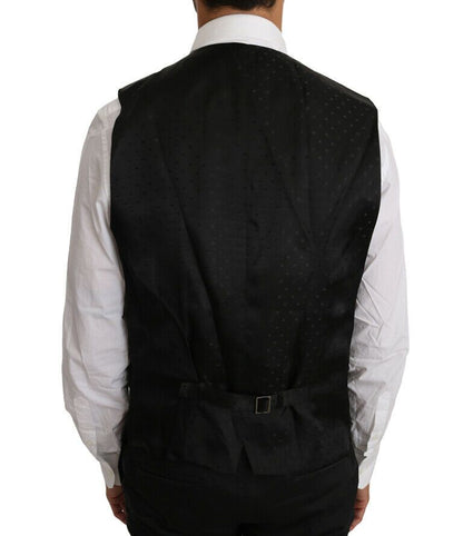 Chaleco Dolce & Gabbana negro liso de lana y seda