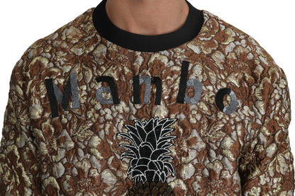 Suéter de punto con piña Jacquard MAMBO multicolor de Dolce & Gabbana