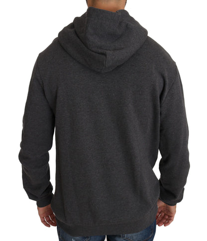 Sudadera con capucha gris y corazón de cristal rojo con pistola de Dolce & Gabbana