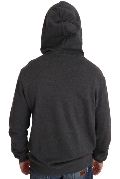Sudadera con capucha gris y corazón de cristal rojo con pistola de Dolce & Gabbana