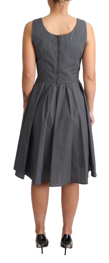 Vestido de algodón de corte A con lunares negros de Dolce & Gabbana