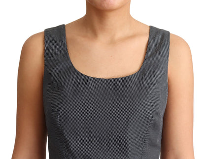 Vestido de algodón de corte A con lunares negros de Dolce & Gabbana