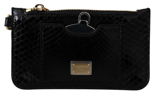 Monedero de piel negro Dolce & Gabbana con espejo y cartera Agnese