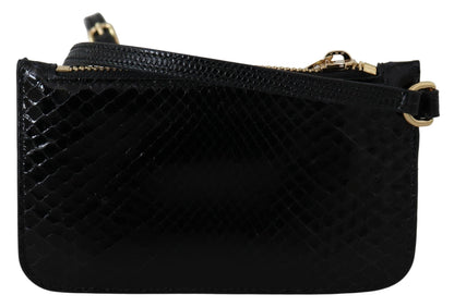 Monedero de piel negro Dolce & Gabbana con espejo y cartera Agnese