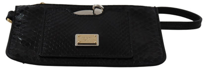 Monedero de piel negro Dolce & Gabbana con espejo y cartera Agnese
