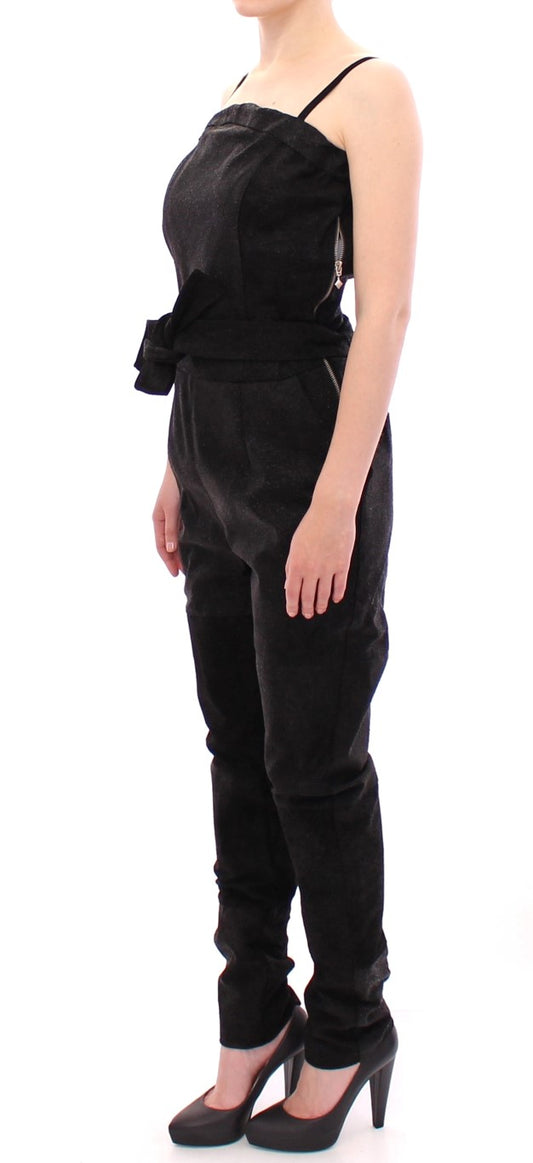 Mono de cuero negro La Maison du Couturier