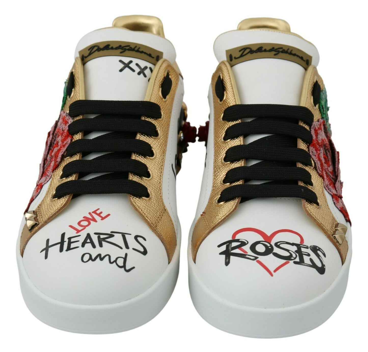 Zapatillas Dolce & Gabbana White Roses de Lentejuelas y Cristales para Mujer