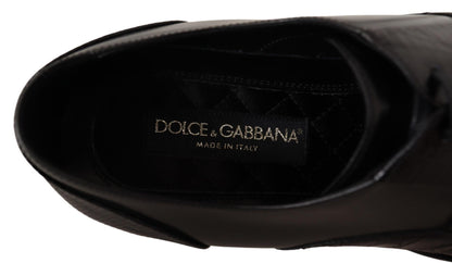 Zapatos de vestir Dolce & Gabbana de piel negra con pieles exóticas