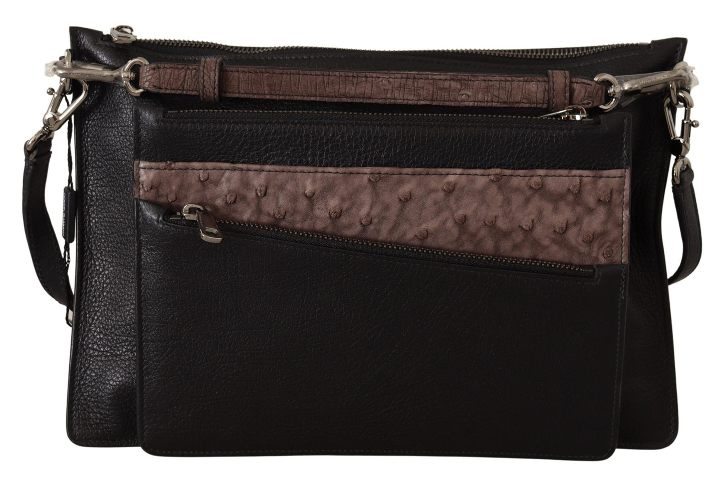 Bolso bandolera Dolce & Gabbana de cuero exótico negro Alta Sartoria