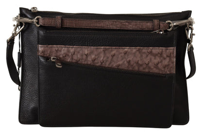Bolso bandolera Dolce & Gabbana de cuero exótico negro Alta Sartoria