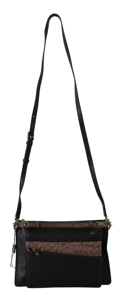 Bolso bandolera Dolce & Gabbana de cuero exótico negro Alta Sartoria