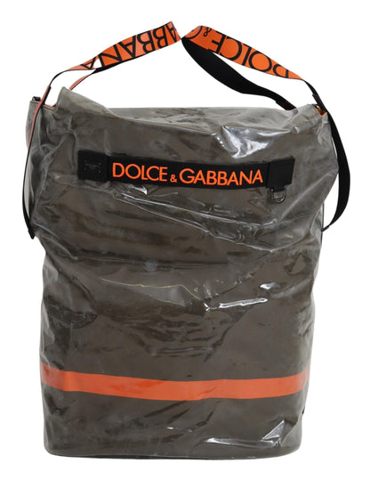Bolso de tela Dolce & Gabbana de algodón para hombre, tamaño grande, verde