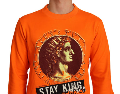 Suéter de algodón anaranjado "King Caesar" de Dolce & Gabbana