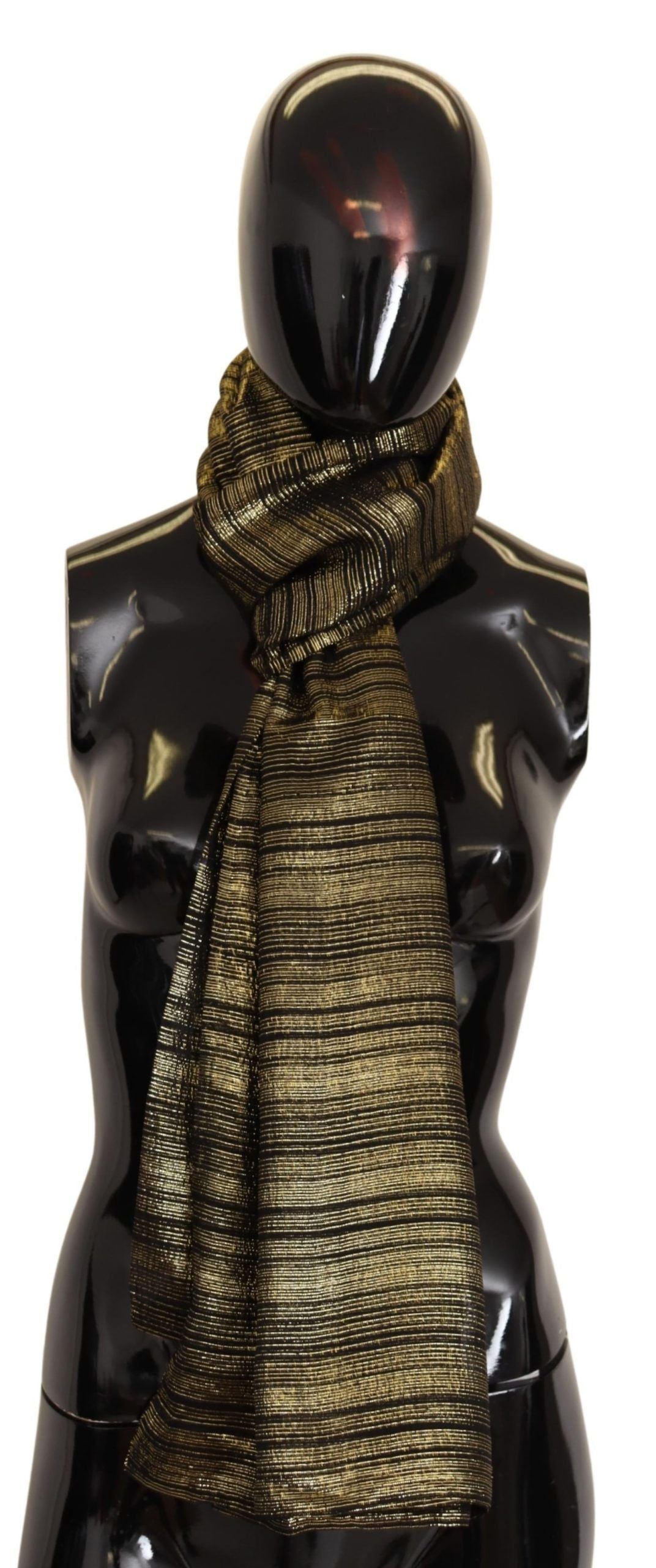 Mantón Envolvente de Seda Elástica Dorada Metalizada Dolce & Gabbana