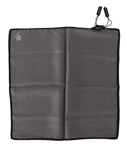 Pañuelo cuadrado Dolce & Gabbana de seda 100% gris