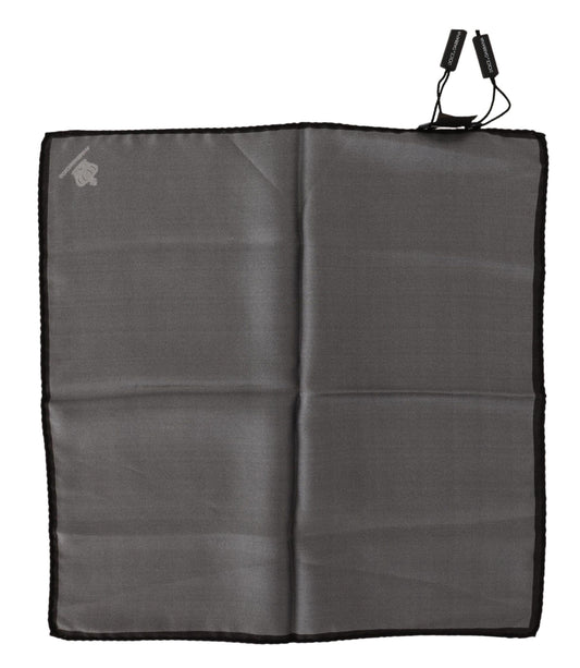 Pañuelo cuadrado Dolce & Gabbana de seda 100% gris