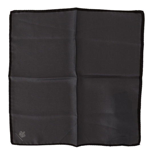 Pañuelo cuadrado Dolce & Gabbana de seda 100% gris