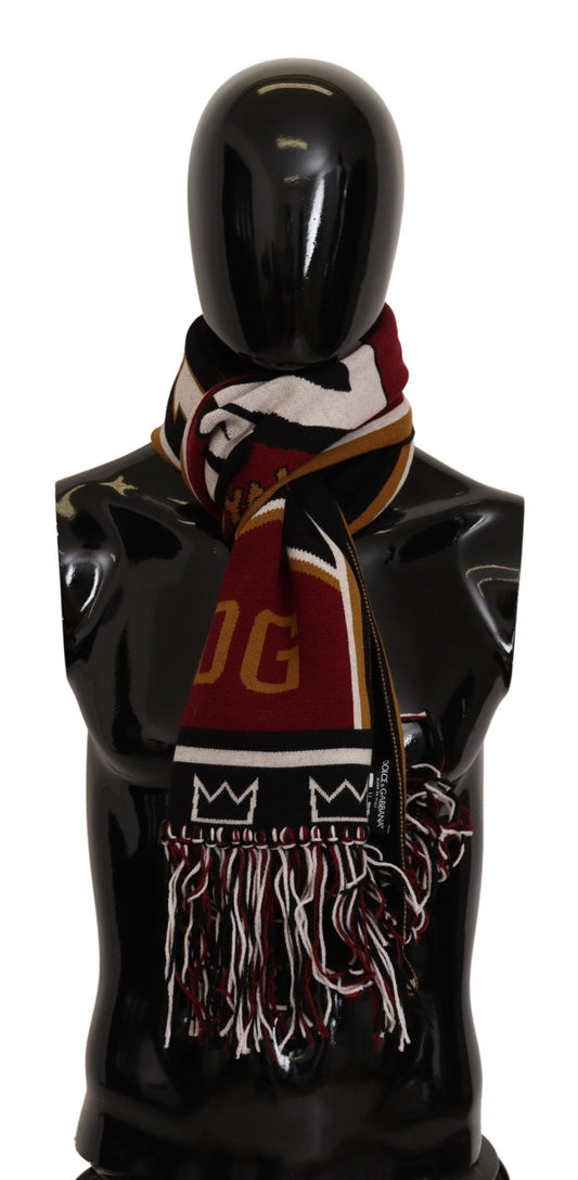 Bufanda/chal envolvente de punto de lana multicolor DG King de Dolce & Gabbana