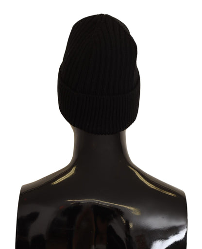 Dolce & Gabbana Gorro de lana negro de invierno para mujer