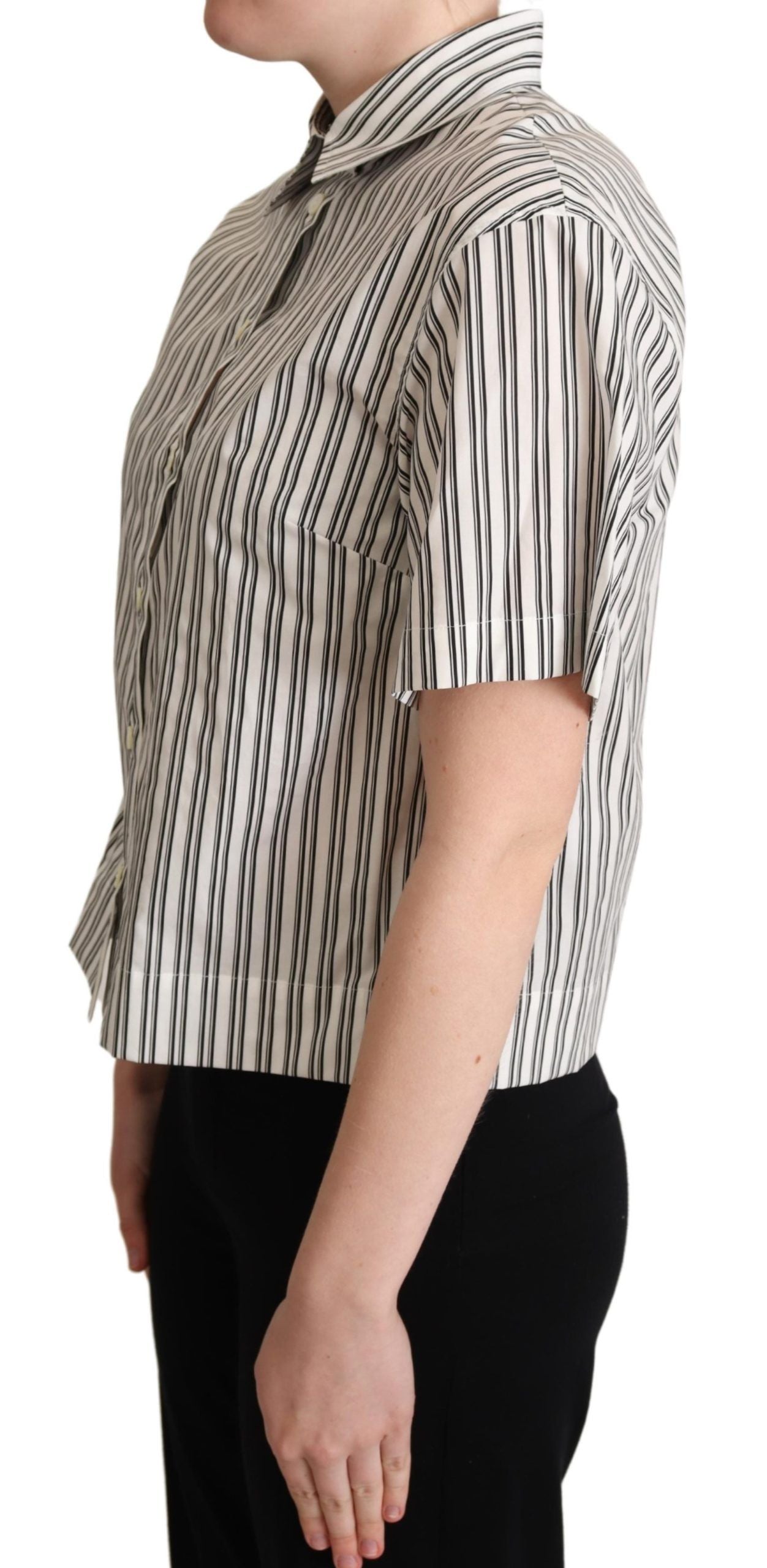 Blusa a rayas blancas y negras de Dolce & Gabbana