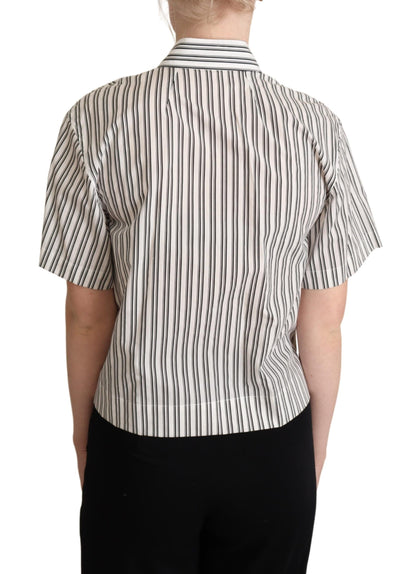 Blusa a rayas blancas y negras de Dolce & Gabbana