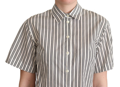 Blusa a rayas blancas y negras de Dolce & Gabbana