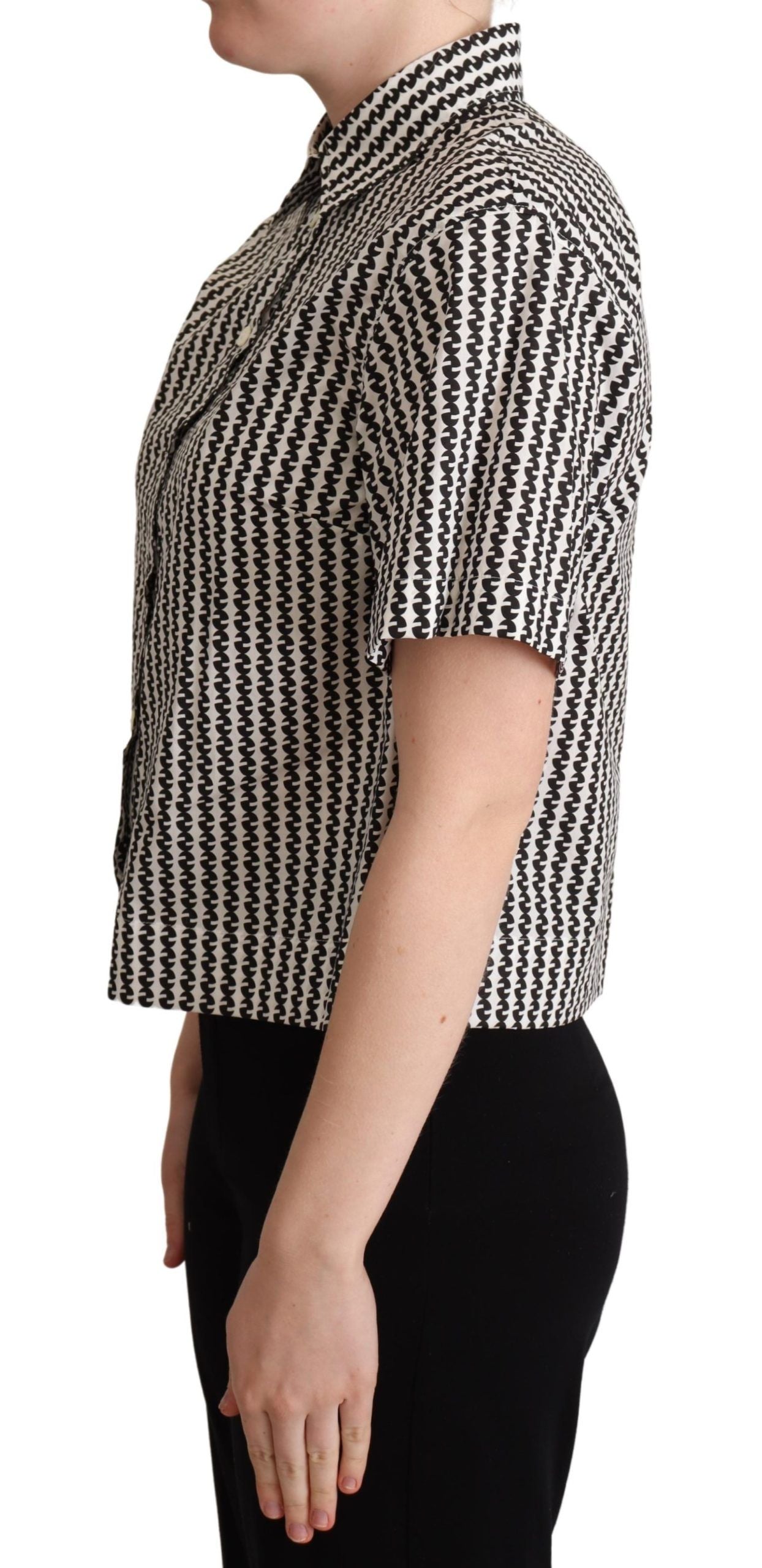 Camisa Dolce & Gabbana con estampado de fantasía en blanco y negro