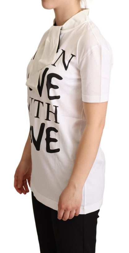 Camiseta blanca de algodón y seda con la inscripción "I'm In Love" de Dolce & Gabbana