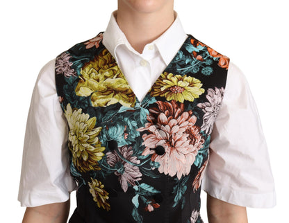 Chaleco Jacquard Floral Negro Dolce & Gabbana
