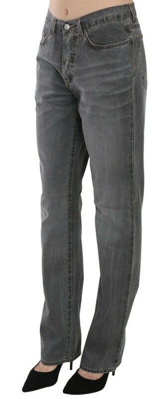 Pantalones vaqueros Just Cavalli grises lavados de tiro medio y pernera recta
