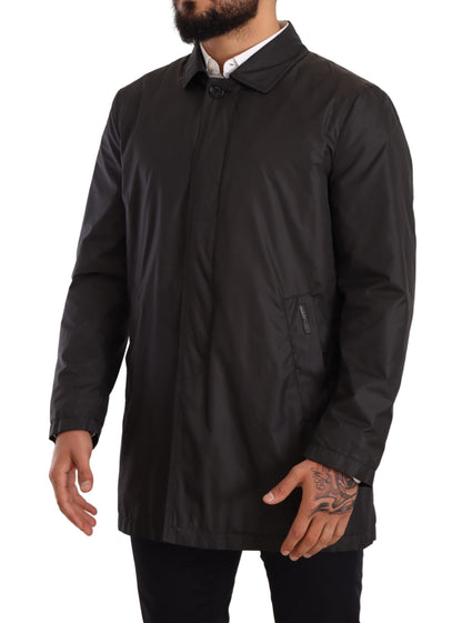 Gabardina de poliéster negra para hombre Dolce & Gabbana
