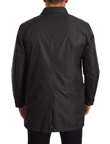 Gabardina de poliéster negra para hombre Dolce & Gabbana